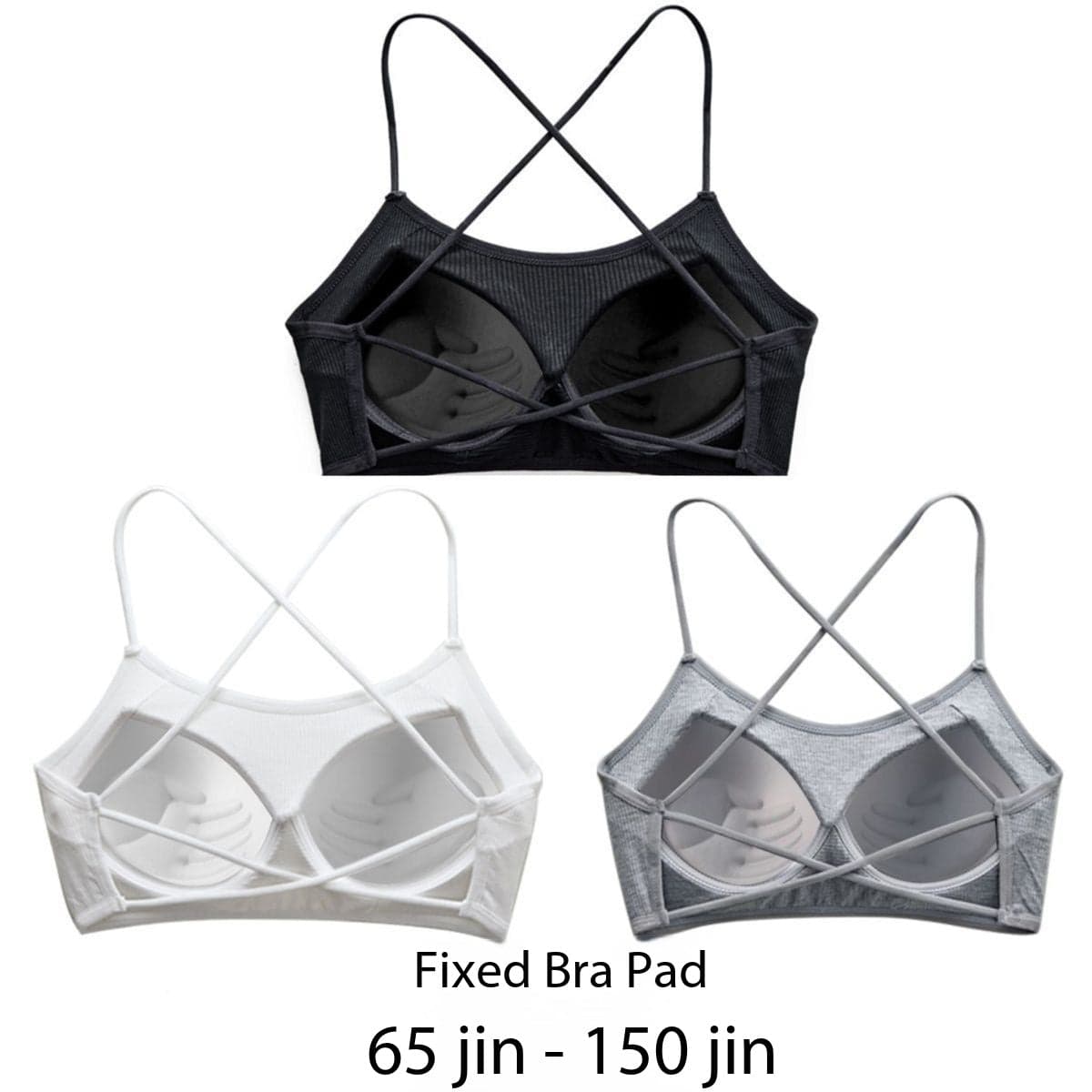 Backless Push Up Camisole Bra with Built In Padding