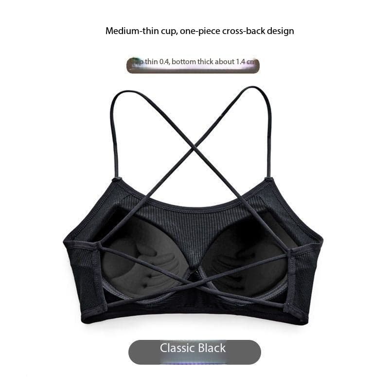 Backless Push Up Camisole Bra with Built In Padding