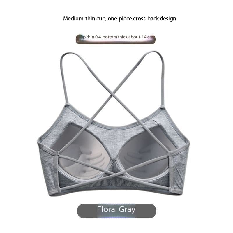 Backless Push Up Camisole Bra with Built In Padding