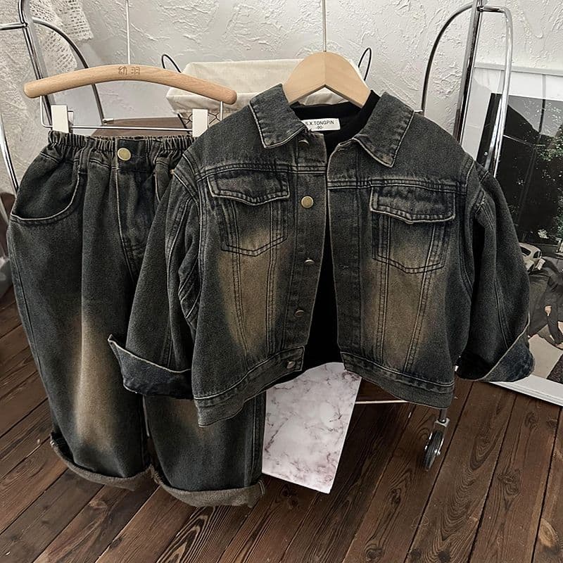 Spring Autumn Boys & Girls Loose Jacket Outfit