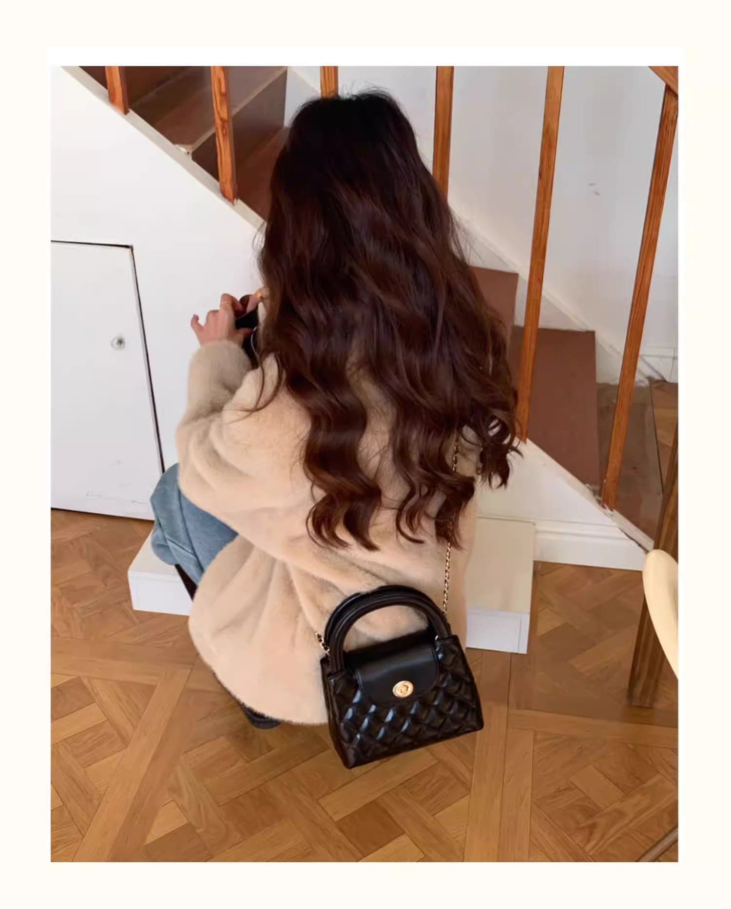 Korean Style Diamond-Pattern Chain Bag – Elegant Chanel-Inspired Shoulder Bag