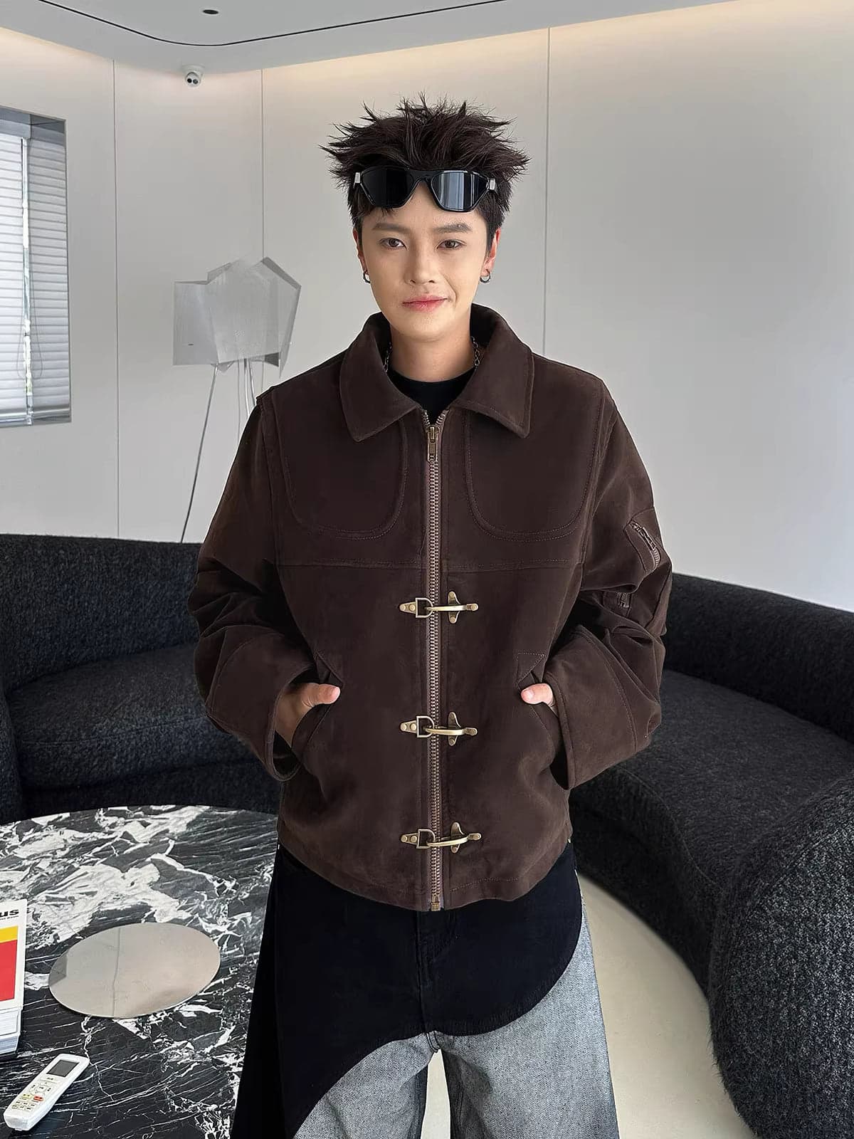 Vintage Suede Buckle Jacket