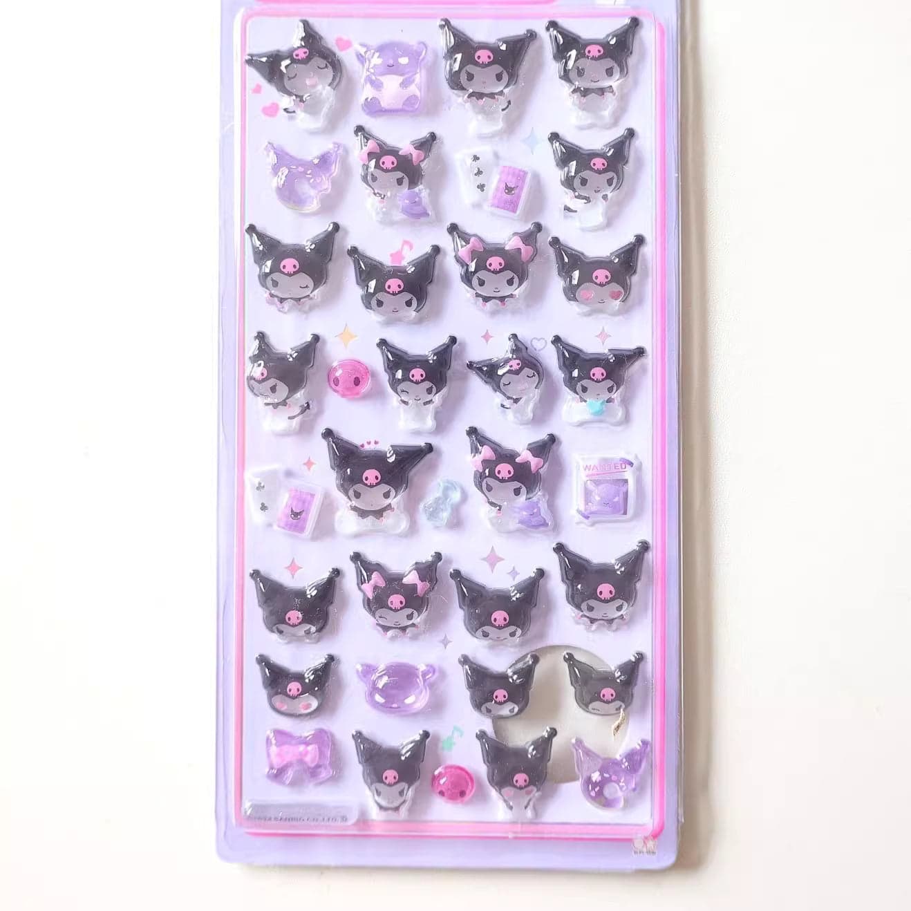 Cute 3D Cartoon Embossed Hollow Stickers Set