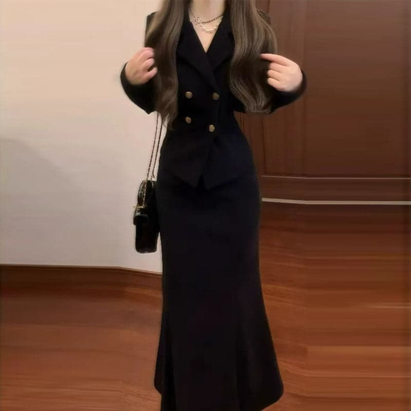 Elegant Luxe Two-Piece Dress Set for Women
