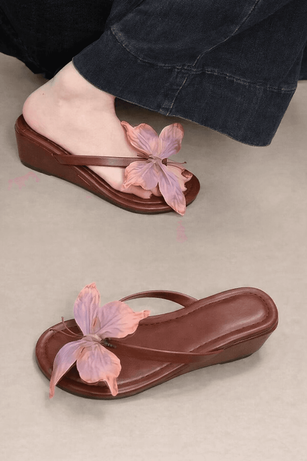 Fairy Style Summer Heeled Slides