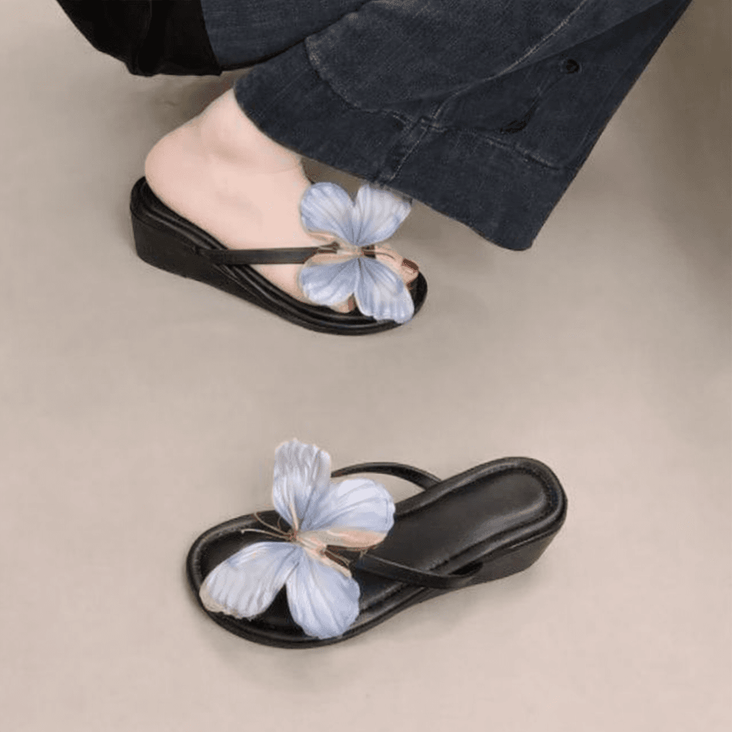 Fairy Style Summer Heeled Slides