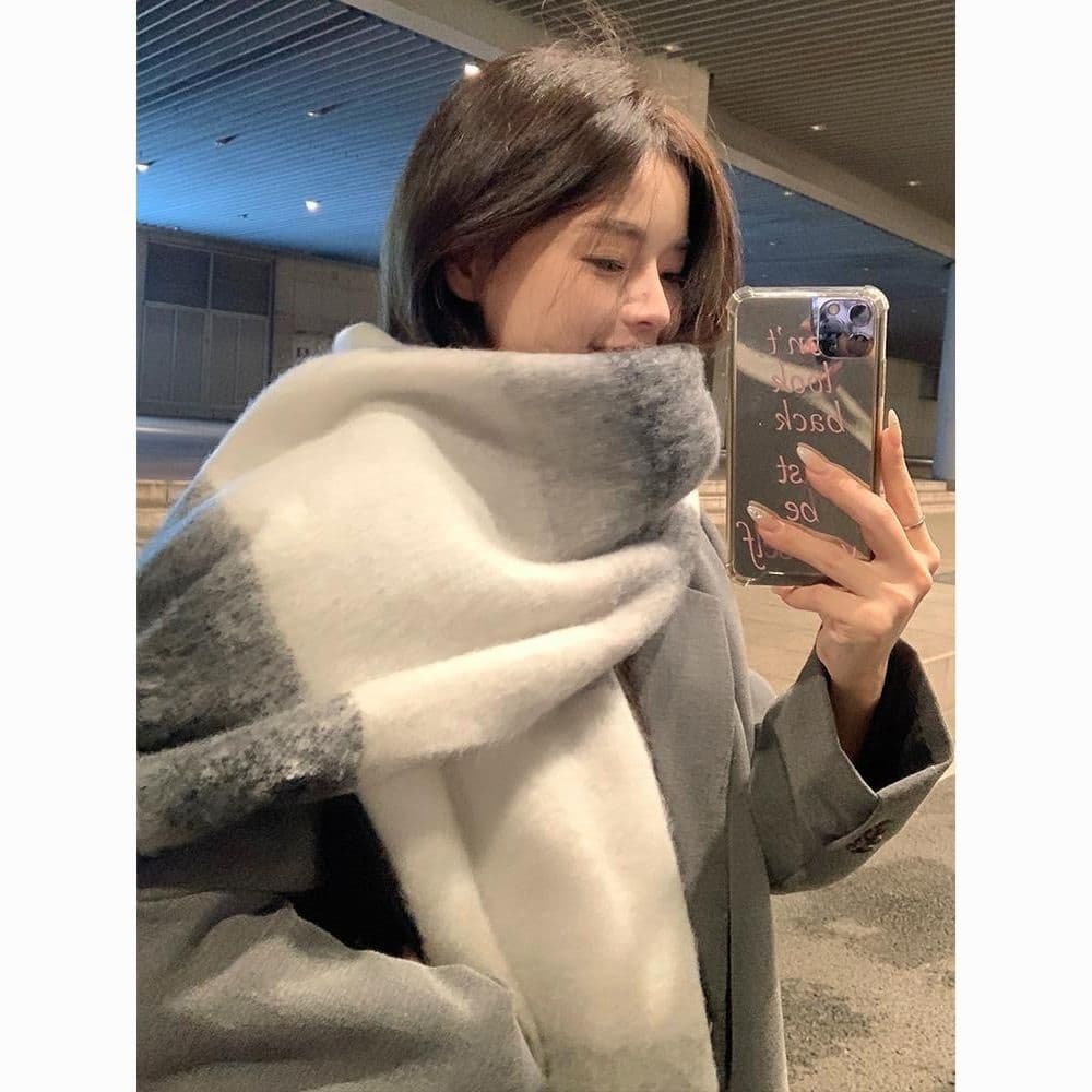 So Warm New Big Scarf for Women, Thickened Shawl, Dual-Use Versatile Korean Style Neck Scarf
