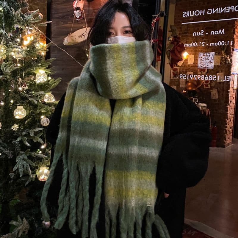 So Warm New Big Scarf for Women, Thickened Shawl, Dual-Use Versatile Korean Style Neck Scarf