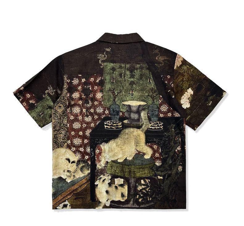Men’s Chinese Style Cuban Collar Hawaiian Shirt