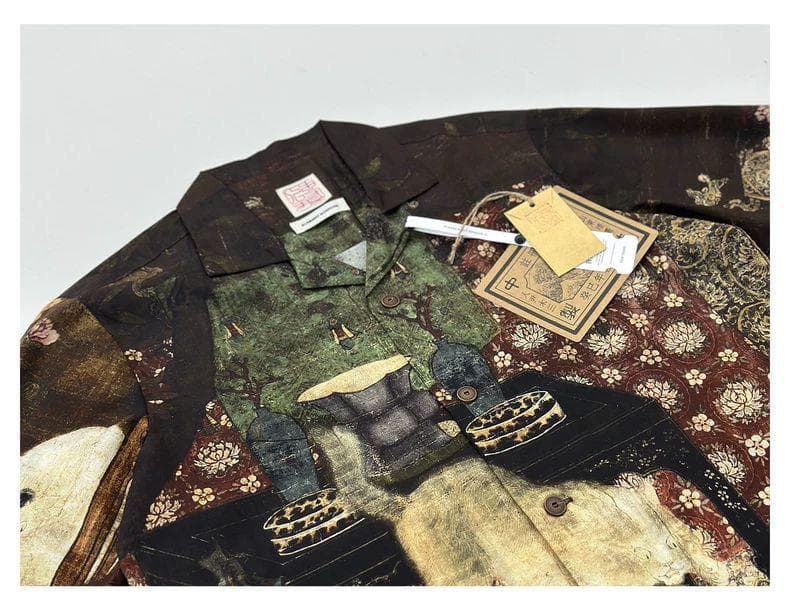 Men’s Chinese Style Cuban Collar Hawaiian Shirt