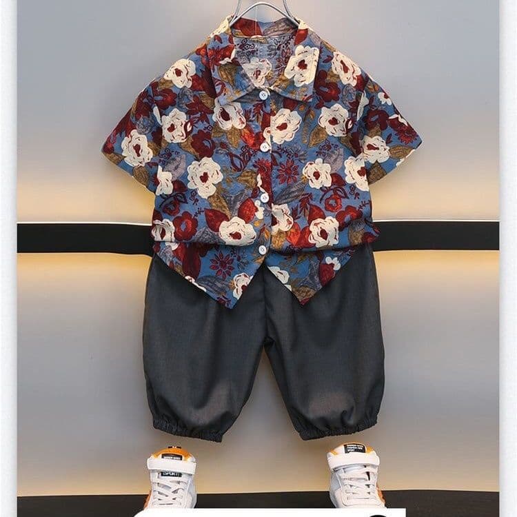 Casual Vacation Short Sleeve Outfit for Kids