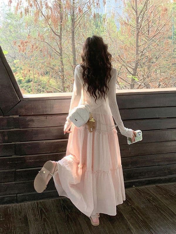 Spaghetti Strap Maxi Dress Set for Women
