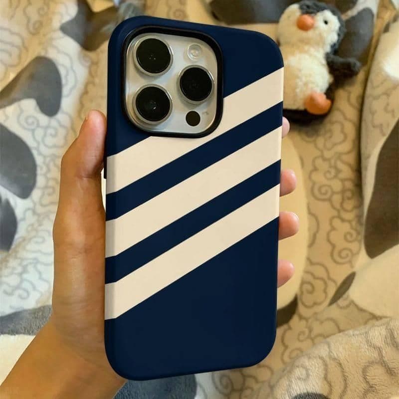 Minimal Striped Protective Phone Case for iPhone 17 Pro Max 16 15 Pro 14 13 12