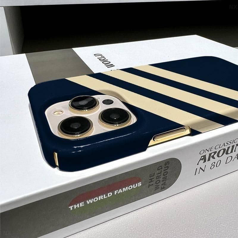Minimal Striped Protective Phone Case for iPhone 17 Pro Max 16 15 Pro 14 13 12