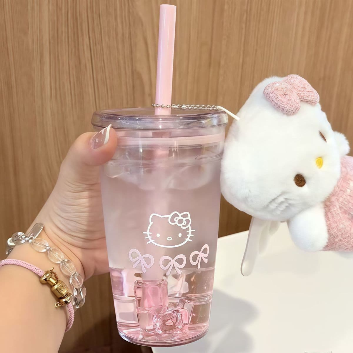 Hello Kitty Line Art Waterproof Crystal Transfer Stickers for Phone Case, Cup & Accessories