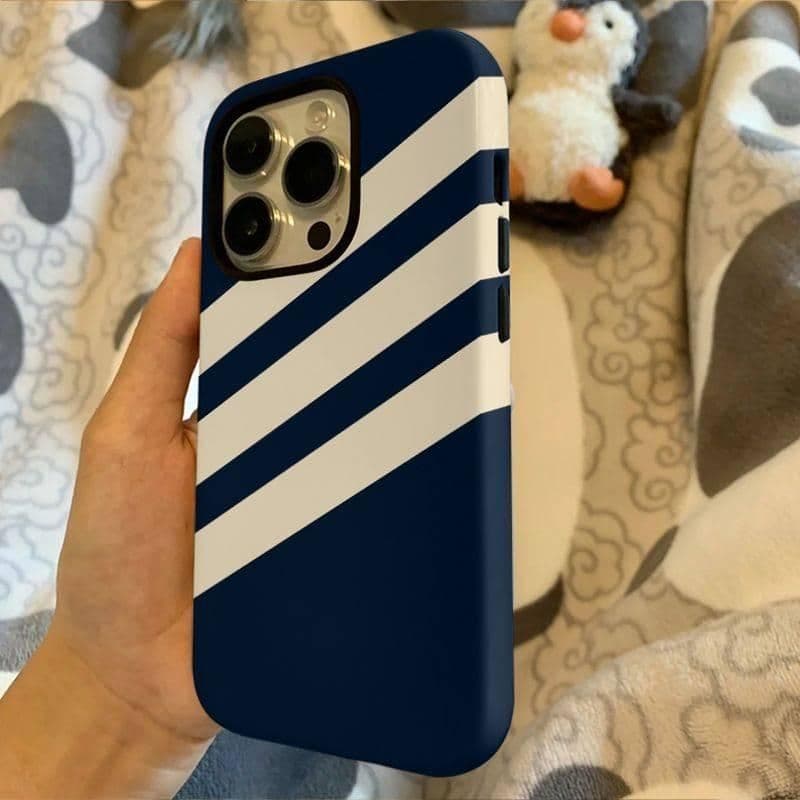 Minimal Striped Protective Phone Case for iPhone 17 Pro Max 16 15 Pro 14 13 12
