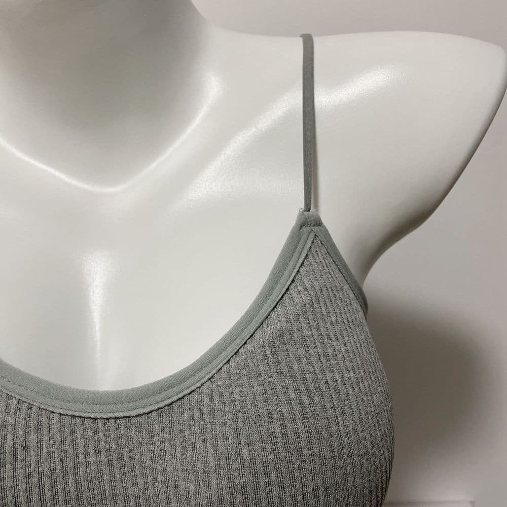 Korean Style Removable Pad Slim Fit Crop Cami Tank Top