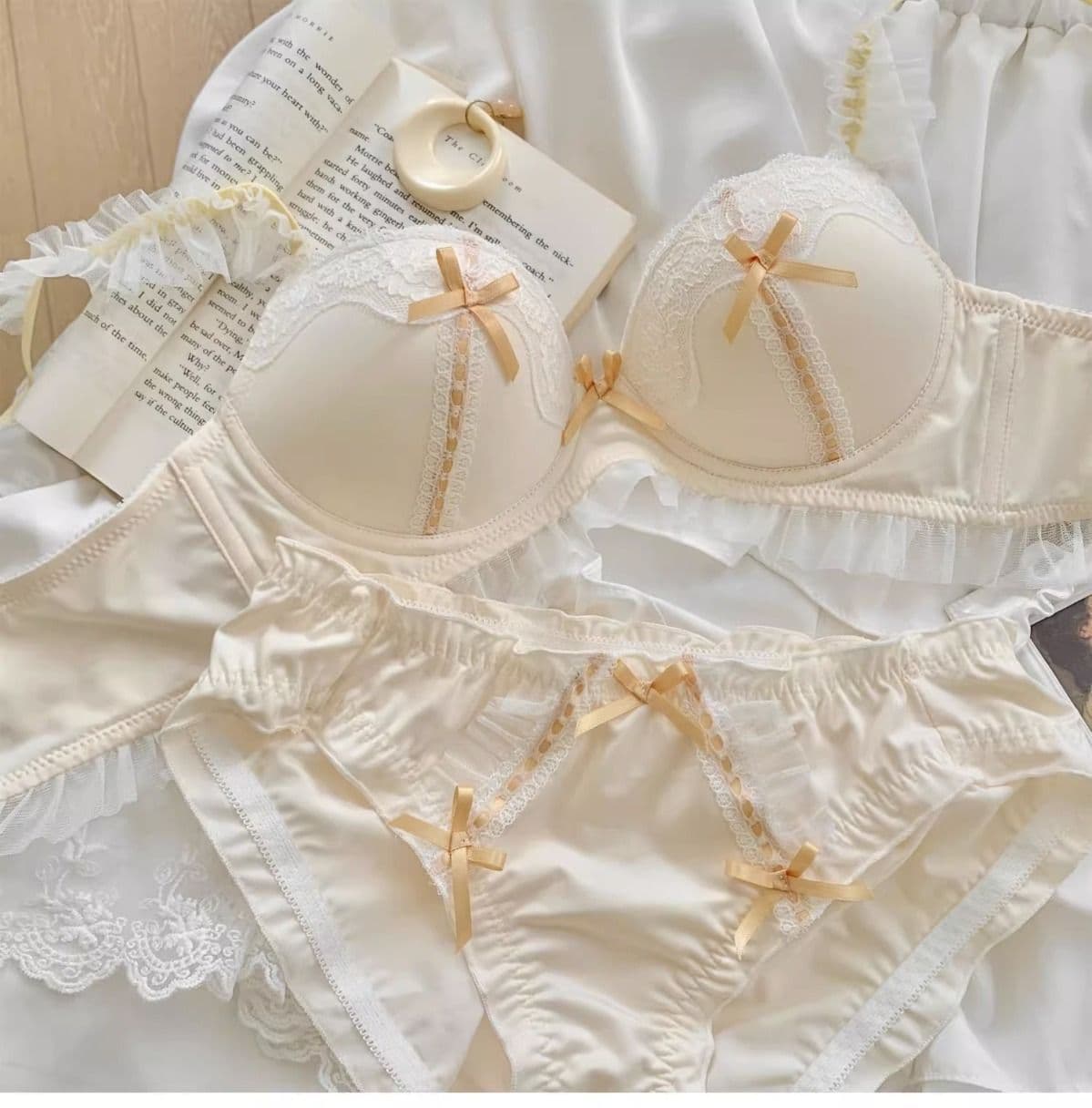 Lolita Style Push Up Bra Set for Small Bust