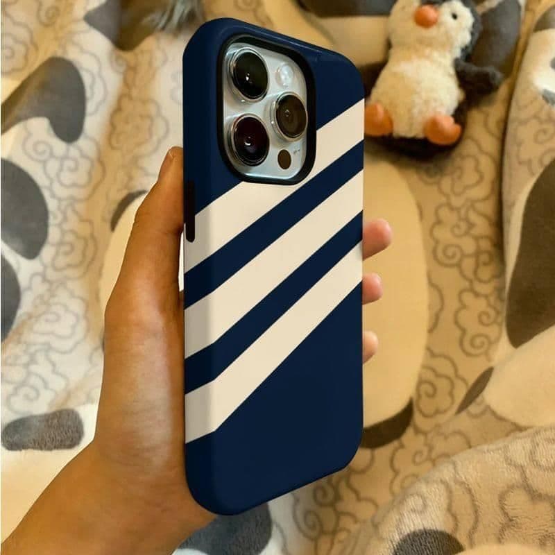 Minimal Striped Protective Phone Case for iPhone 17 Pro Max 16 15 Pro 14 13 12