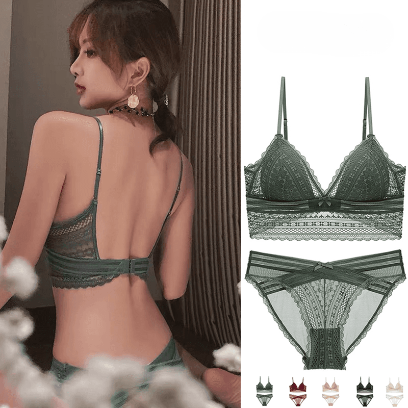 Wireless Lace Triangle Cup Minimizing Bra
