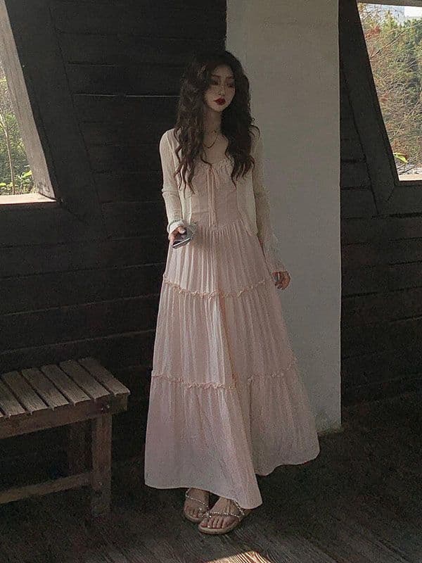 Spaghetti Strap Maxi Dress Set for Women