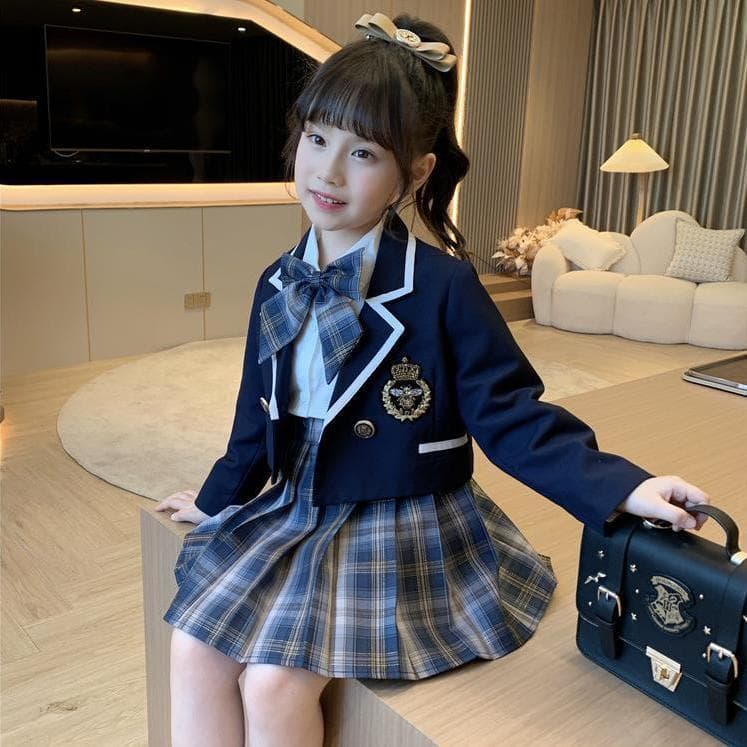 Girls Preppy School Uniform Set
