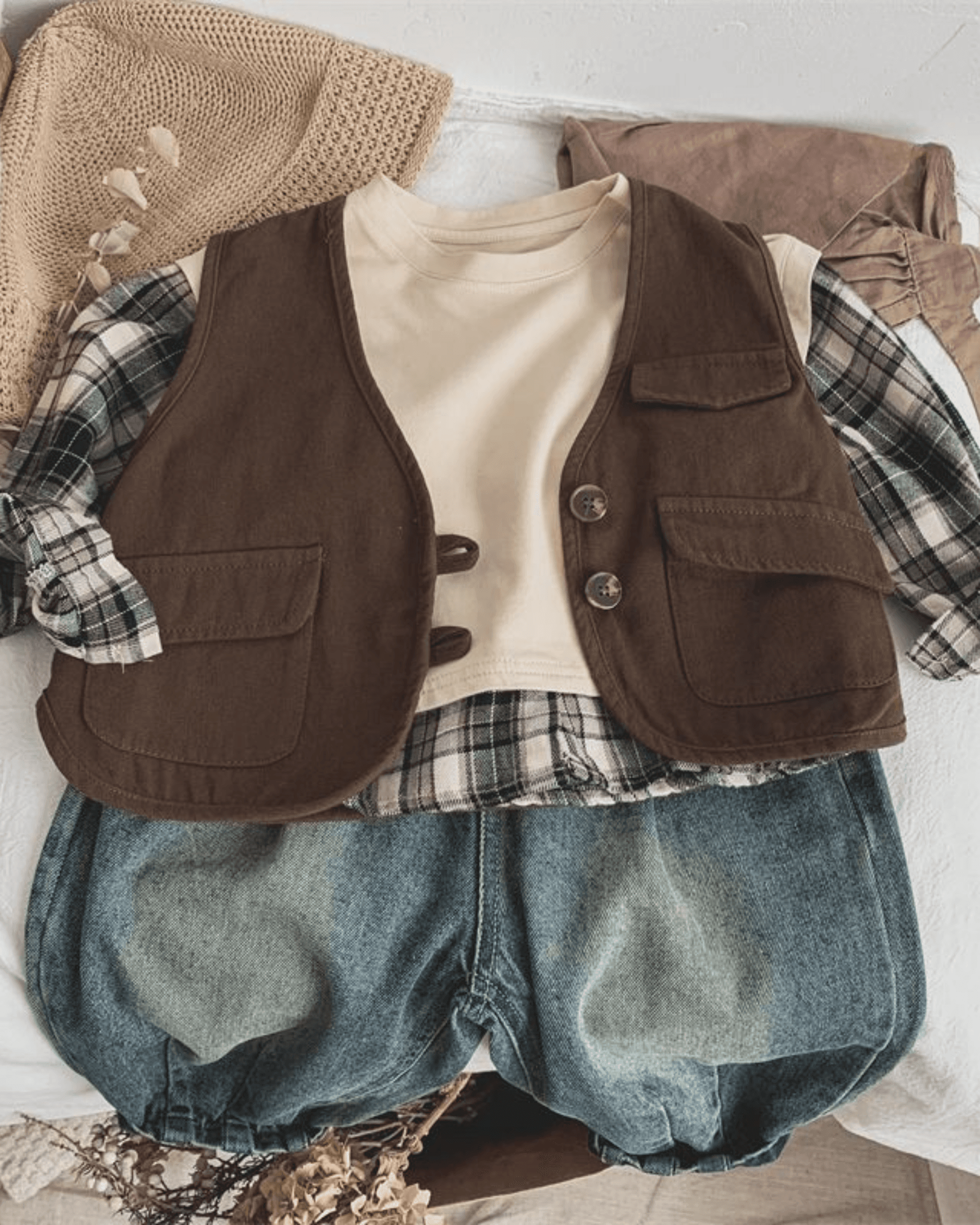 Korean Style Retro Kids Jeans