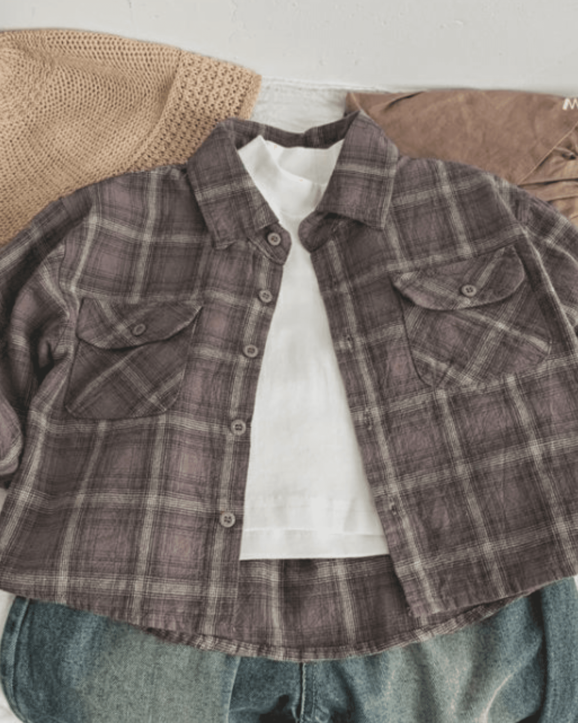Korean Style Retro Kids Jeans