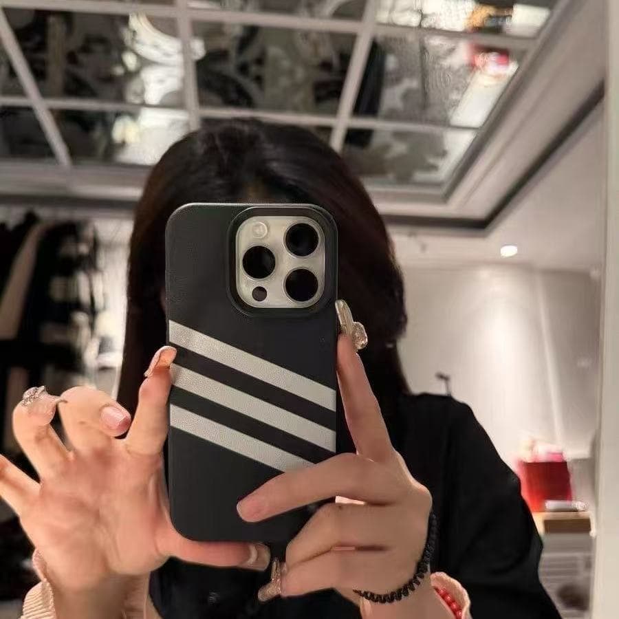 Creative White Stripe Minimal Phone Case for iPhone