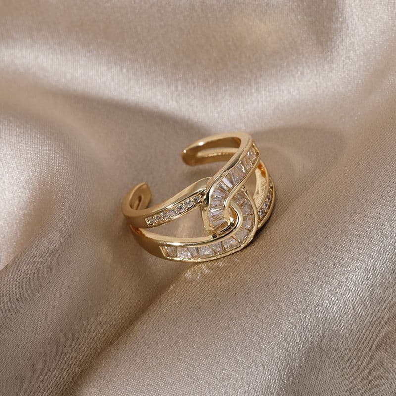 Minimal Open Design Statement Ring for Women, Light Luxury Index Finger Band
