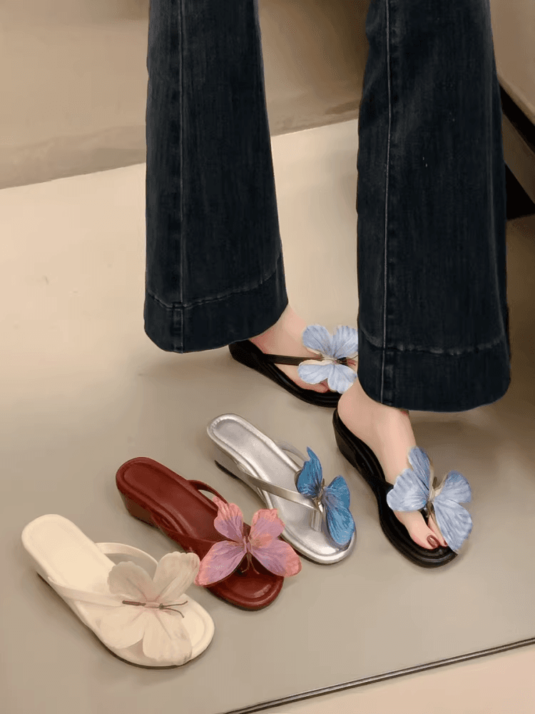 Fairy Style Summer Heeled Slides
